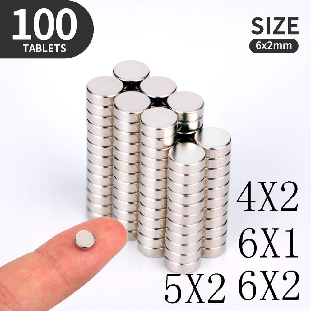 Small strong thin 10mm x 6mm x 2mm N52 Neodymium ring magnets BULK PACKS 