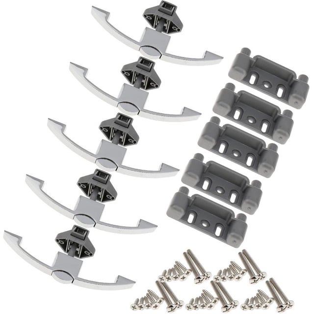 Cerradura De Pestillo Con Manija De Botón P08-128 De 5 Piezas Para RV Motorhome Reemplazo Del Cajón Del pequeña sala Del Remolque, Cromo Zulema Cerradura del cajón de los muebles