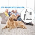 thumbnail image 5 of Cepillo quitapelos para mascotas con base autolimpiante, cepillo de pelusa de doble cara que elimina el pelo de perro y gato de la ropa, juego de coche, tamaño de viaje incluido (gris), 5 of 5