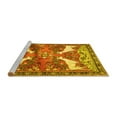 thumbnail image 2 of Ahgly Company Machine Washable Indoor Square Animal Yellow Traditional Area Rugs, 7' Square, 2 of 4