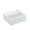 White, variant on Quattro 30.03 Wall Mount/Vessel Bathroom Sink in Ceramic White with Three Faucet Holes