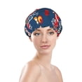 thumbnail image 3 of Balery Fire Truck 1 Shower Caps, Double Layer Waterproof Shower Cap, Double Layers Reusable Shower Cap With Soft Comfortable For Long Thick Hair Soft Bath Shower Hair Caps, 3 of 9