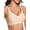 Wireless Beige, variant on Plus Size Bras for Women Sleep Soft Everyday Bra Deep V Mesh Nude Full Coverage Wirefree Bra 2XL
