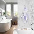 thumbnail image 6 of Light Purple Squares Pattern Bath Towel 100% Cotton Soft Thick High Absorbency Hand Face Towel Single Pack 16x28in, 6 of 7