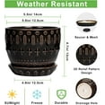 thumbnail image 3 of Ceramic Pot for Plants 5.5 Inch - Ceramic Plant Pot Indoor with Drainage Hole and Saucer, Round  Planter for Indoor Plants Outdoor, Housewarming Gifts, Garden Office Decor, Black, 3 of 14
