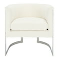 thumbnail image 4 of SAFAVIEH Couture Gabby Modern Boucle Solid Accent Chair, Ivory/Silver, 4 of 13