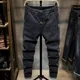 thumbnail image 3 of Pantalones cargo para hombre, ajustados, elásticos, rectos, negros, largos, holgados, de algodón y licra, talla grande, a la moda, nuevos, de alta calidad, estilo emo, 3 of 5