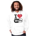 thumbnail image 3 of Love Wife Wi-Fi Funny Husband Married Hoodie Hooded Sweatshirt Men Brisco Brands L, 3 of 5