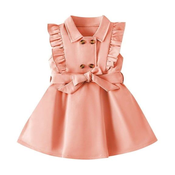 Sngxgn Girl Party Dress Long Sleeve A-Line Dresses(Watermelon Red,92)