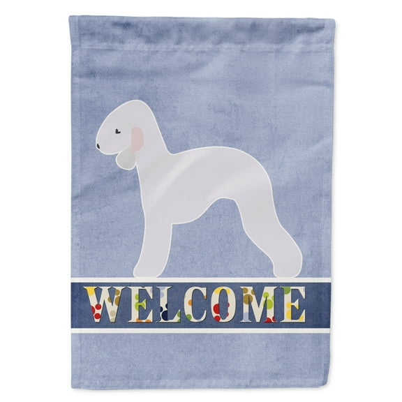 Carolines Treasures BB5498GF Bedlington Terrier Welcome Flag Garden Size  Small multicolor