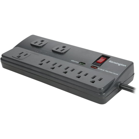 Kensington® - Guardian Premium Surge Protector, 8 Outlets, 6 Ft Cord, 1080 Joules, Gray