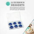 thumbnail image 3 of O'Creme Edible Diamond-Framed Round Gemstones 28mm for Decorating Cakes and Cupcakes; 6 Pieces - Sapphire Blue, 3 of 6