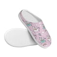 thumbnail image 3 of Yiaed Llama Unicorn and Rainbow Print Slippers Fuzzy Warm Cozy Slippers Non Slip House Slippers For Indoor Outdoor Slippers House Slippers-8, 3 of 7