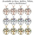 thumbnail image 4 of Nana Mothers Tree of Life Birthstone Necklace & CZ Bezel Female Adult in-10k- White Gold - Stone 12, 4 of 7