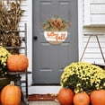 thumbnail image 5 of Welcome Sign for Front Door 13'' Wood Wreath Farmhouse Door Sign for Front Door Porch Decor with Green Leaves, Berry & Buffalo Bow, 5 of 6