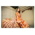 thumbnail image 5 of Ready to Wear Lawn with embroidery Pakistani Dress for Women with Chiffon Duppata - Three Piece Set (L, Orange), 5 of 6