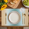 thumbnail image 4 of Teal Yellow Ombre Placemats Set of 8, Farmhouse Modern Gradient Art Placemats for Dining Table, Place Mats for Kitchen Tabletop, Waterproof Wipeable Dining Table Mats Set, 4 of 9