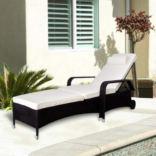 Kinbor Outdoor Recliner Black Pe Wicker Patio Chaise Lounge Chair Furniture W Sliding Tray Com - Kinbor Outdoor Adjustable Chaise Lounge Chair Kinbor Outdoor Recliner Black Pe Wicker Patio Chaise Lounge Chair Furniture W Sliding Tray Com - Kinbor Outdoor Adjustable Chaise Lounge Chair