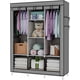 thumbnail image 1 of Raganet, Closet Plegable de 4 Niveles Color Negro, Zapatero Organizador de Ropa Minimalista, Telas y Barras Resistentes y Duraderas, Organizacion de Ropa, Calzado y Accesorios, Armable y Desmontable, 1 of 16