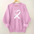 thumbnail image 2 of Makaor Sweatshirts for Women Breast Cancer Awareness Crew Neck Tops Fleece Long Sleeve Pullover Graphic Clothes, 2 of 4