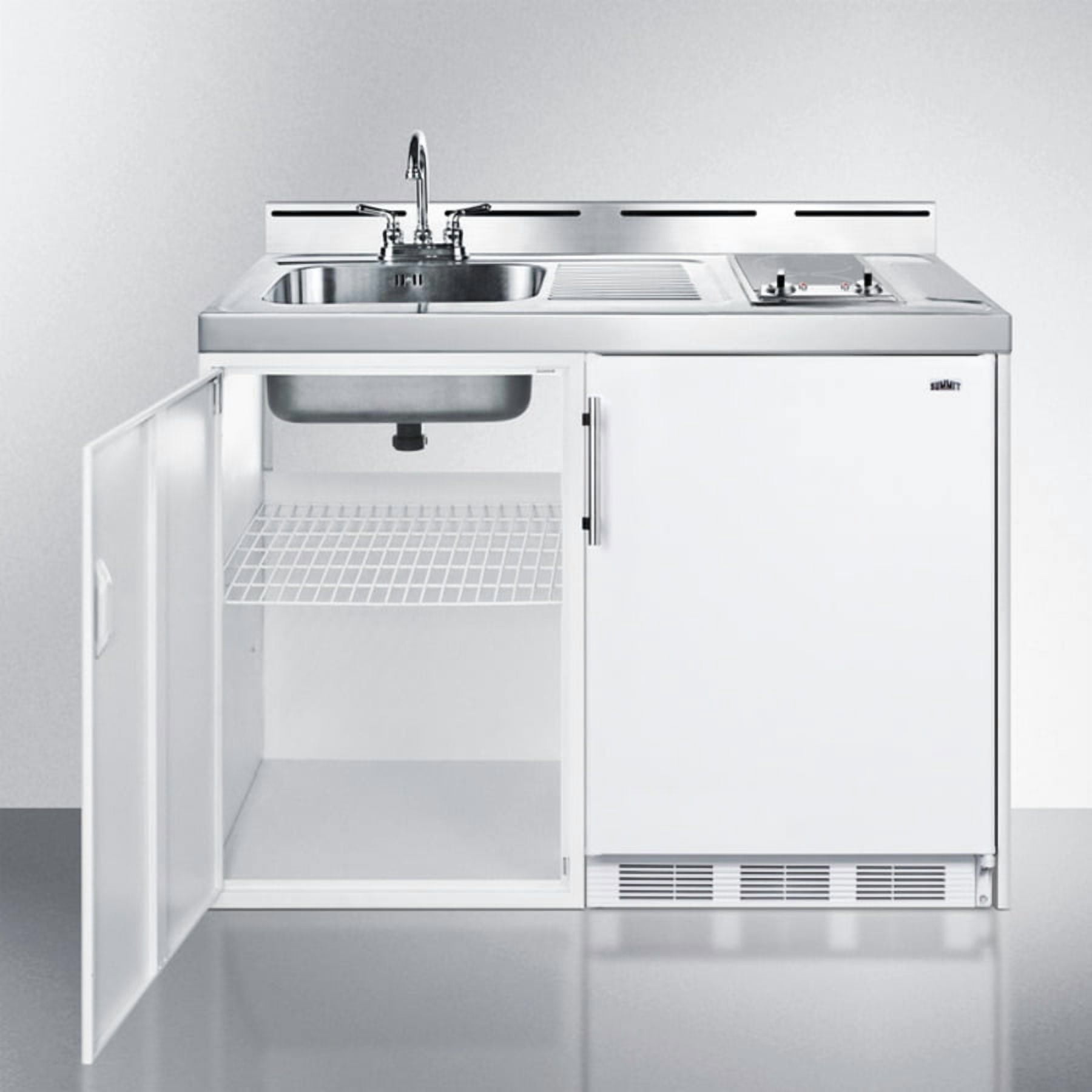 48" Wide All-In-One Kitchenette, Glass Burners