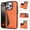 Orange, variant on Allytechgroup iPhone 16 Plus Case Wallet, Premium PU Leather Back Cover with Cards Holder Drop Proof Shock Asorption Stylish Hybrid Phone Case for Apple iPhone 16 Plus, Orange