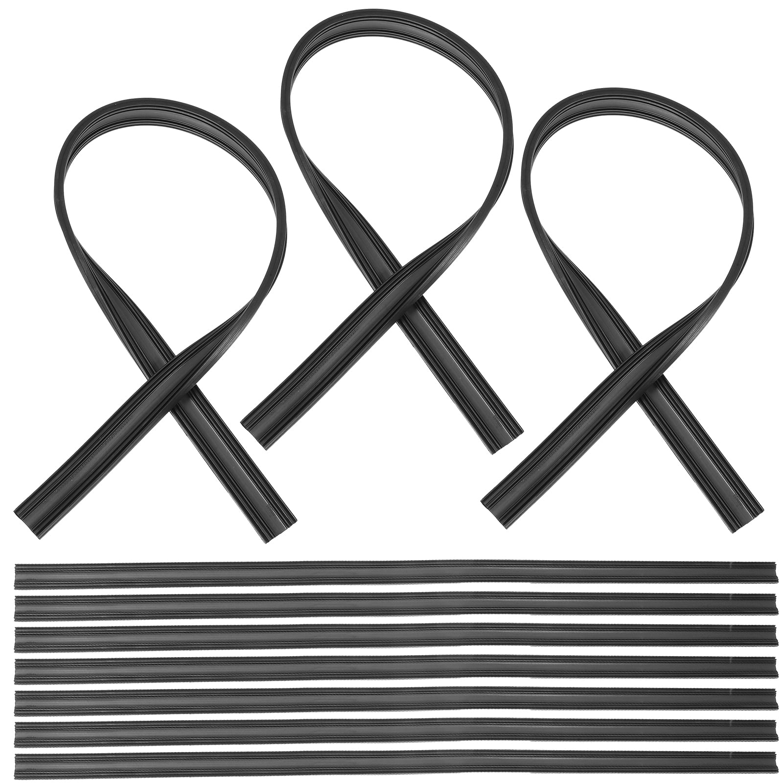 10Pcs Automobile Windshield Wiper Blades Refills Rubber Strips Wiper Strip