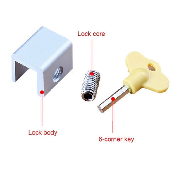 Tahikem 4-Pack Sliding Window Locks With Keys – Adjustable Aluminum Security Stoppers For Vertical/Horizontal Doors, Child Safety & Home Protection
