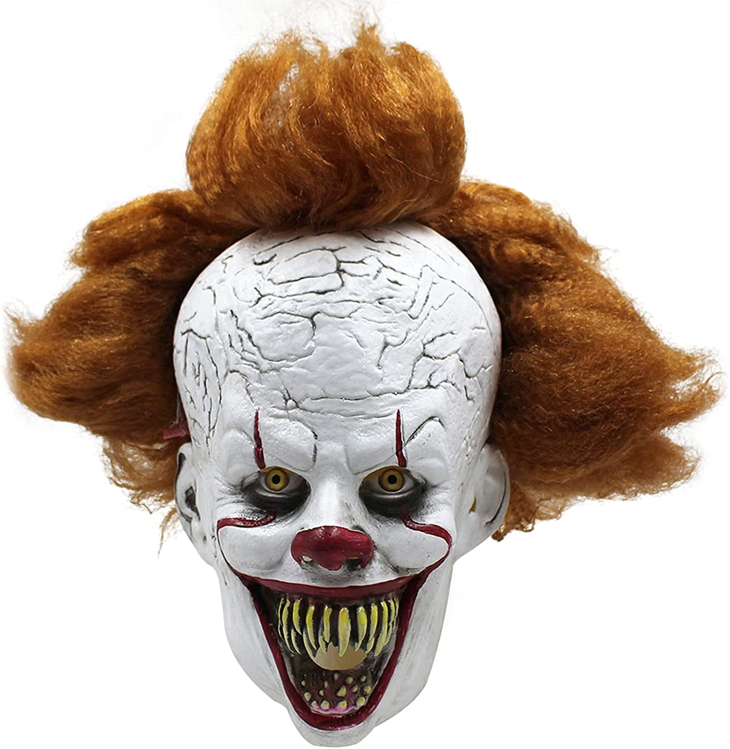 moderat radium Prædike Halloween Mask Creepy Scary Clown Full Face Horror Movie Joker Costume  Party Festival Cosplay Prop Decoration - Walmart.com