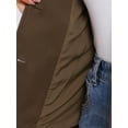thumbnail image 5 of INSPIRE CHIC Long Sleeve Blazer for Women's Notched Lapel Vintage Work Office Suit Jackets with Pocket XS Brown, 5 of 6