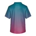 thumbnail image 5 of Domuza Scrub Tops for Men Tie-Dye Gradient V Neck Short Sleeve Nurse Uniform Plus Size Soft Comfy Medical Workwear with 3 Pockets Sky Blue L, 5 of 5