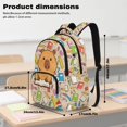 thumbnail image 5 of Yuyamidu Cute Capybara Backpack Set for Girls 4-12 4Pcs Lightweight Bookbag with Lunch Bag Pencil Case Water Bottle Sleeve Kids Schoolbag Back to School Daypack, 5 of 6