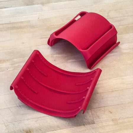 YILOSF-Silicone BBQ & Kitchen Mitt 2-Pack Set (Medium/Large red)