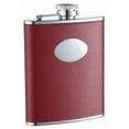 thumbnail image 1 of Flacon en Cuir Rouge de Sienna en Acier Inoxydable de 6oz, 1 of 1