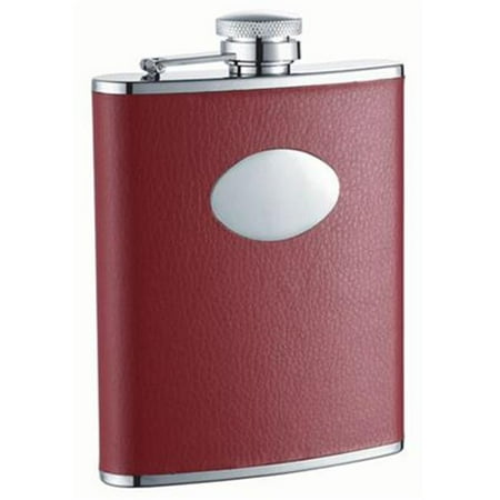 

Visol VF1201 Sienna Red Leather Stainless Steel 6oz Hip Flask