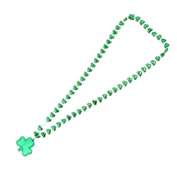 GOOHOCHY 4pcs Beads Chain Saint Patrick's Day Necklace for Friends Family (Green Small )