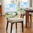 thumbnail image 4 of Spring Landscape Chair Covers Set of 6 Natural Green Grassland Blue Sky Country Chair Back Covers Stretch Removable Washable Slipcovers Protector for Dining Room Kitchen Party Decor, 4 of 9