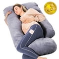 thumbnail image 1 of Momcozy U/J Shaped Pregnancy Pillow, Full Body Maternity Pillow for Sleeping with Removable Cover, 1 of 10