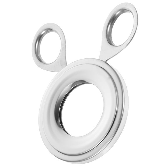 Stainless Steel Egg Cracker Tool for Home Use with Construction and Smooth Texture Silver