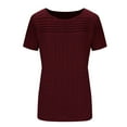 thumbnail image 4 of Summer Fashion Womens Tops 2025 Plus Size Short Sleeve Out Blouse Funny Round-Neck Blouses, 4 of 6