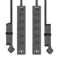 thumbnail image 1 of Protector contra sobretensiones Power Strip HOPOW, paquete de 2 unidades, 10 pies con puertos USB, 1 of 4