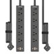 thumbnail image 1 of Protector contra sobretensiones Power Strip HOPOW, paquete de 2 unidades, 10 pies con puertos USB, 1 of 4