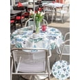 thumbnail image 5 of Outdoor Tablecloths with Umbrella Hole & Zipper, Blue Teal Coastal Round Tablecloths 60 Inch, Coral Starfish Seaside Summer Beach Waterproof Table Cloth, Patio/Pool/Picnic Table Covers, 5 of 8