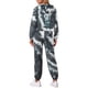 thumbnail image 3 of INSPIRAR CHIC Conjunto de Sudadera Tie Dye para Mujeres, Sudadera con Capucha, Jogging de 2 Piezas, Conjunto de Ropa, Negro, 3 of 6