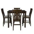thumbnail image 3 of Powell Lenny 5-Piece Counter Height Dining Set, Brown/Beige, 3 of 17