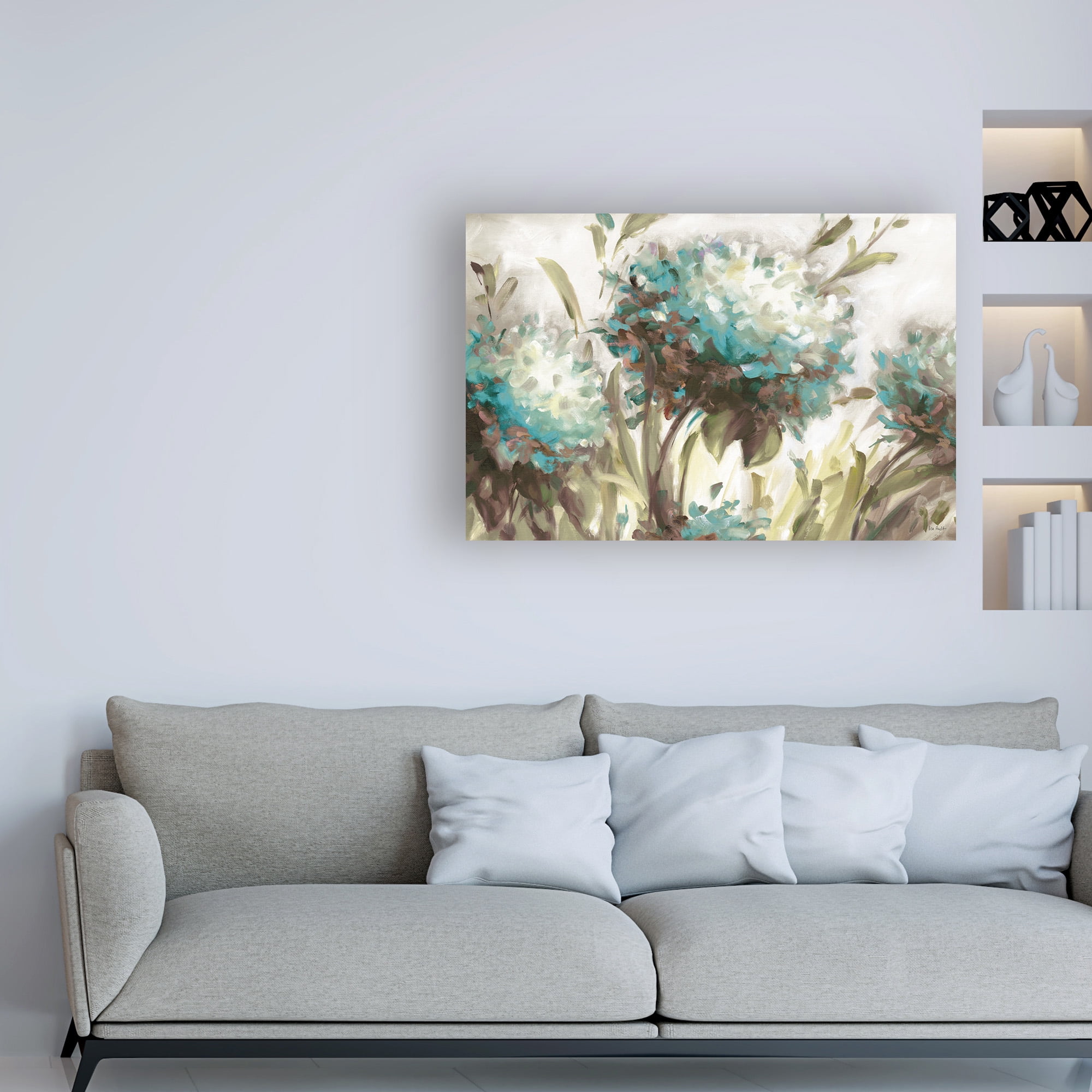 Trademark Fine Art 'Hydrangea Field Neutral' Canvas Art by Lisa Audit