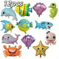 thumbnail image 6 of 12Pcs Sea Animal Balloons ,Cute Ocean Animal Foil Balloons Under the Sea Decoration for Girls Boys Ocean Themed Birthday Party Supplies, 6 of 6