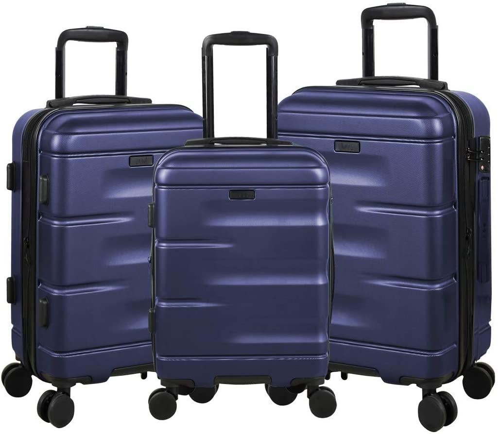 expandable suitcase with shelves