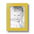 thumbnail image 2 of ArtToFrames 5x7 Inch Yellow Picture Frame, This Yellow Wood Poster Frame is Great for Your Art or Photos, Comes with Regular Glass (4265), 2 of 8