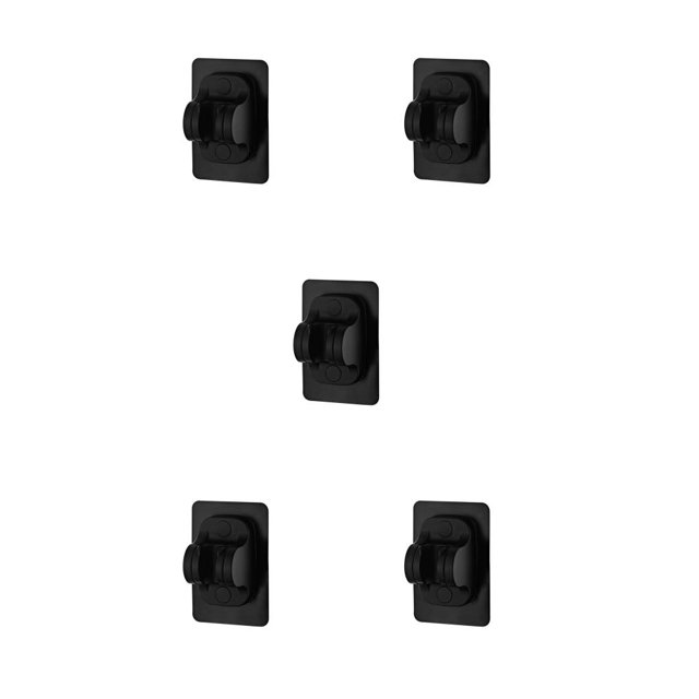 Bewildely Cabezal de ducha soporte montado en la pared rociador sin perforaciones soporte de estante hogar apartamento accesorio de baño negro Type2 NO2 Bewildely CBP444426